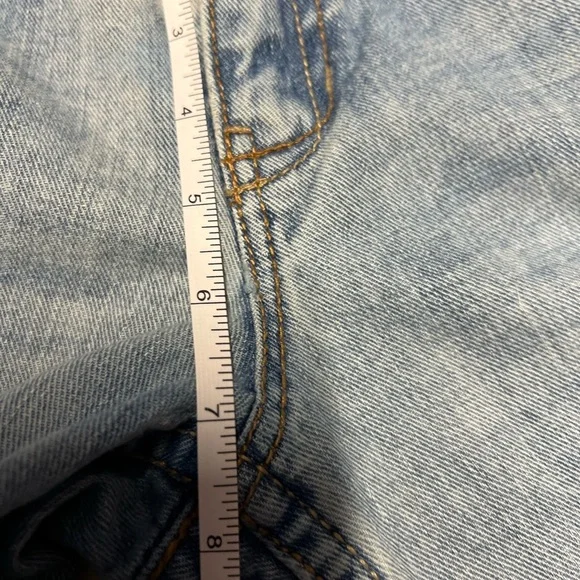đź’•EUC-AEROPOSTALE HAILEY FLARE DISTRESSED JEANS SZ 7-8 LONGđź’• - Picture 4 of 11